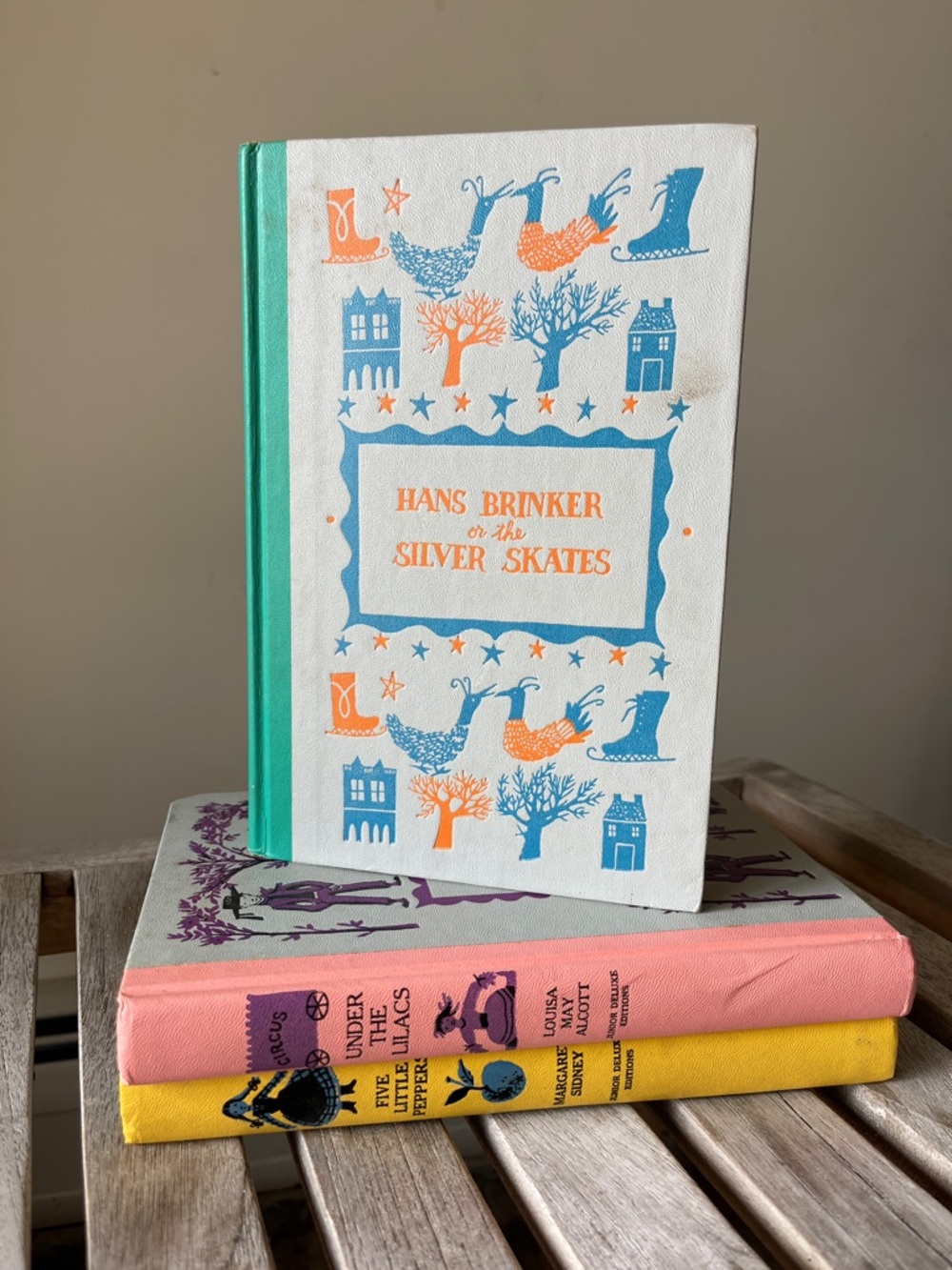 Vintage Hans Brinker or The Silver Skates Junior Deluxe Edition Book Decor